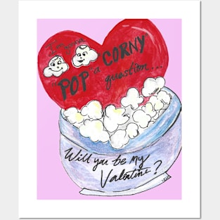 Pop corny valentine Posters and Art